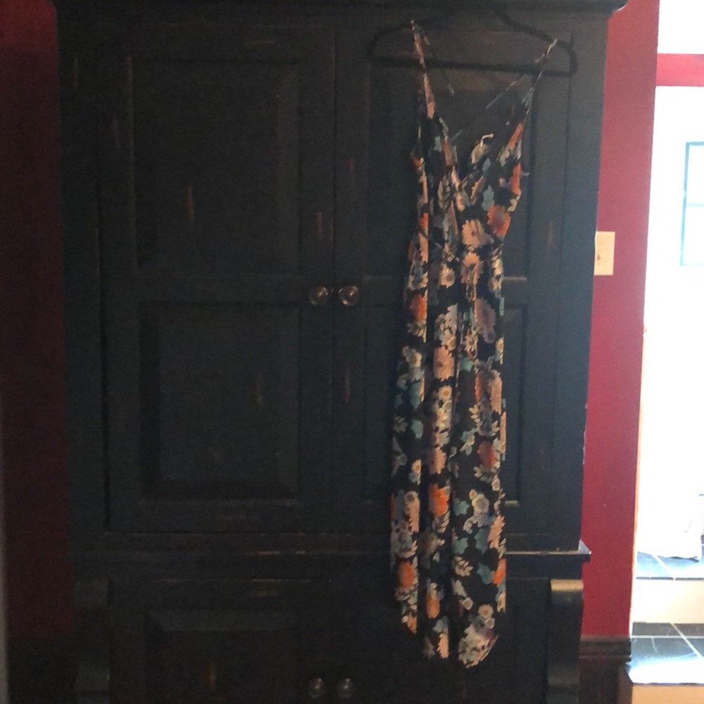 Black floral dress